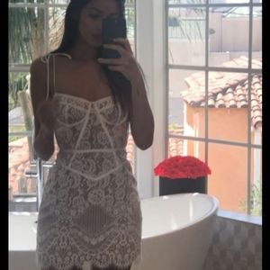 BNWT For Love & Lemons Tati Lace Corset Mini Dress